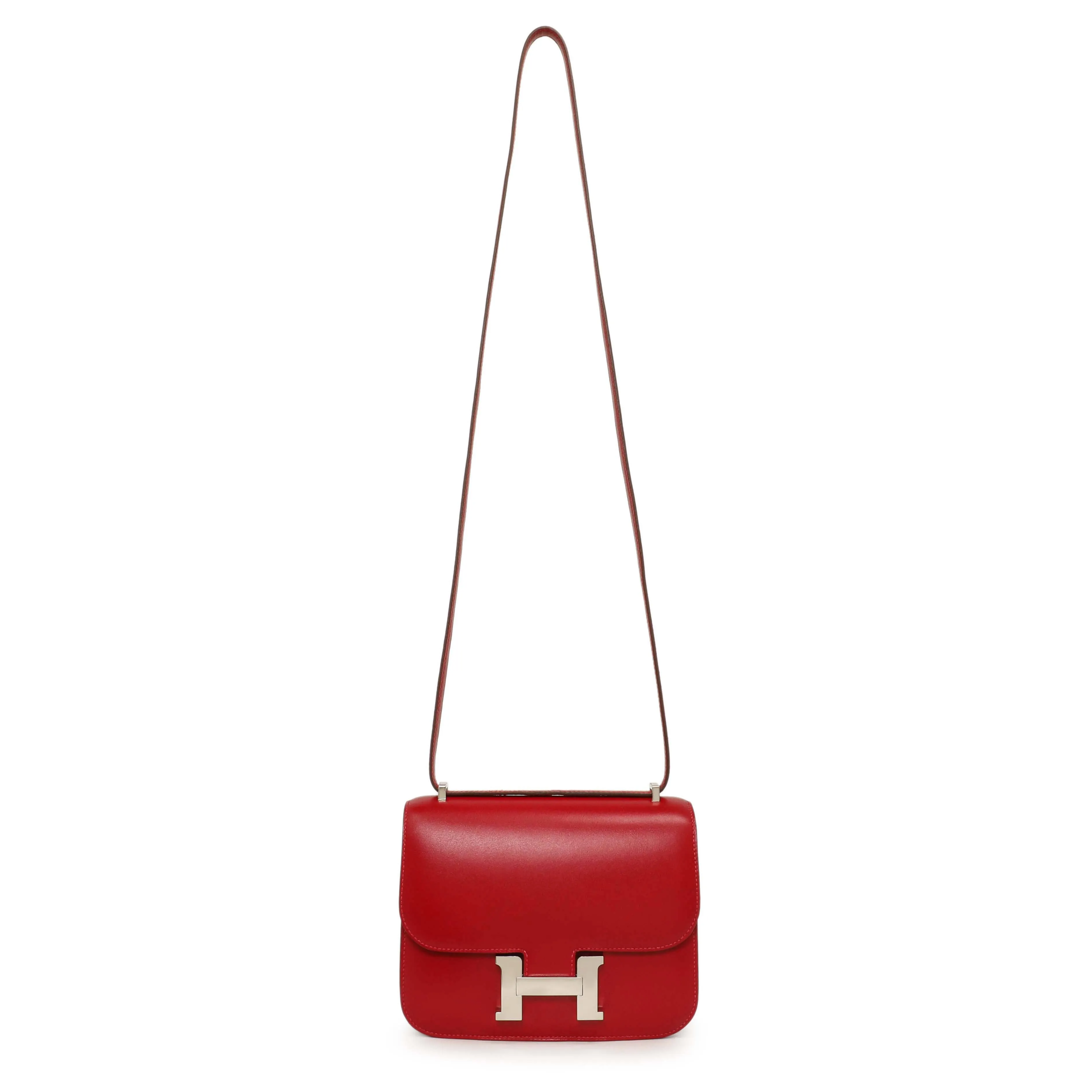 Hermes Rouge Vif Tadelakt Constance 18