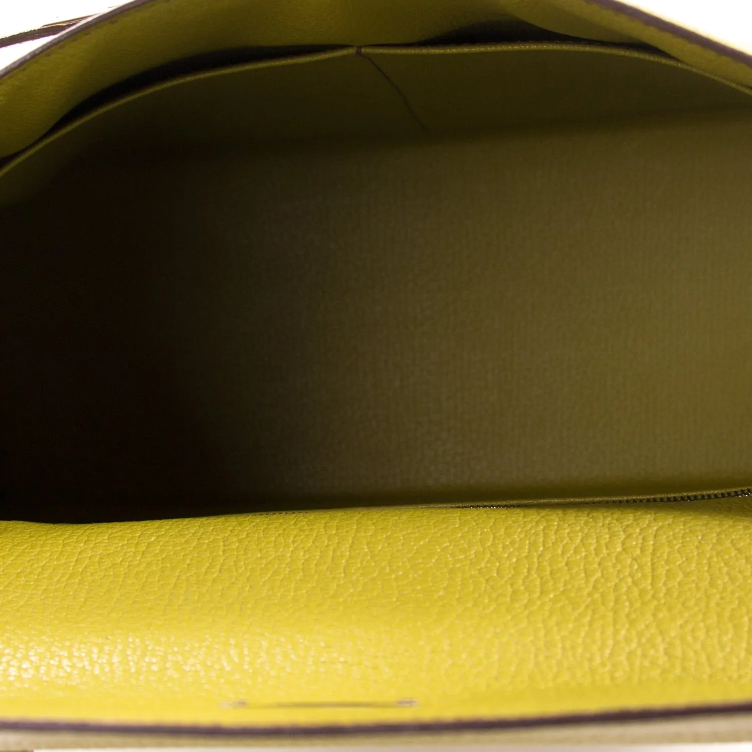 Hermès Kelly 32 Sellier Vert Anis Chevre Mysore