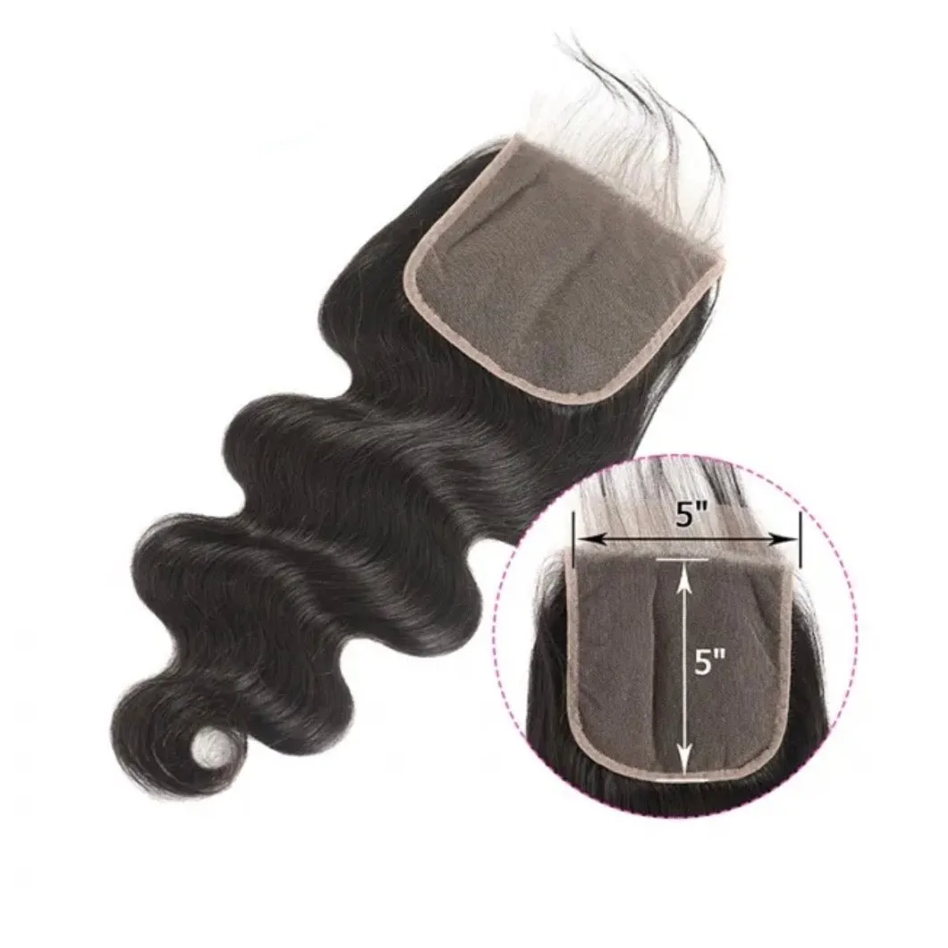 HIHAIR® HD LACE BODY WAVE CLOSURE 5*5 - 100% HUMAN VIRGIN HAIR