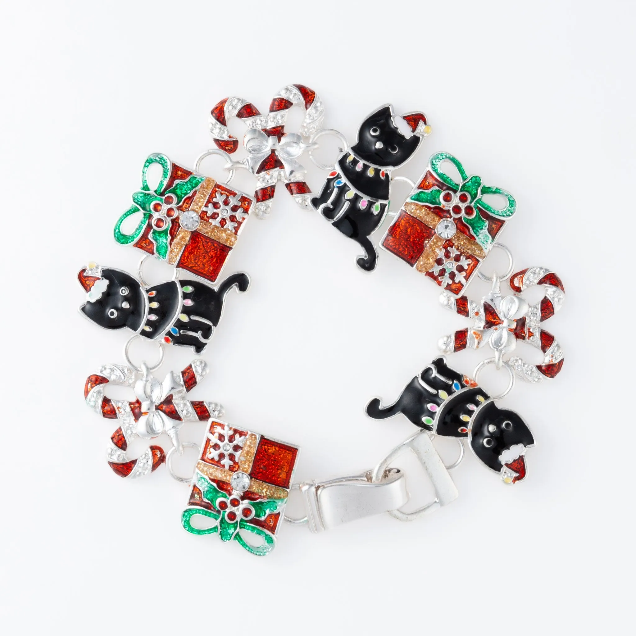 Holiday Black Cat Bracelet