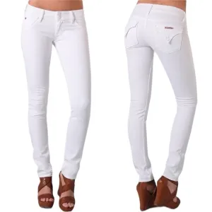 Hudson Collin Flap Skinny White Jean Size 26