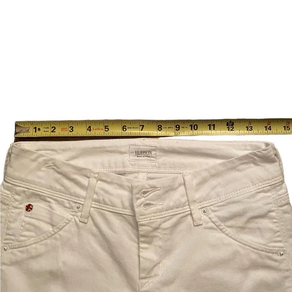 Hudson Collin Flap Skinny White Jean Size 26