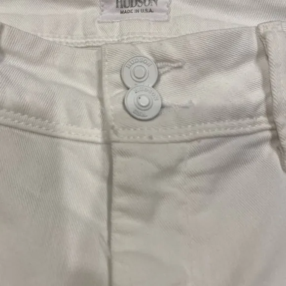 Hudson Collin Flap Skinny White Jean Size 26