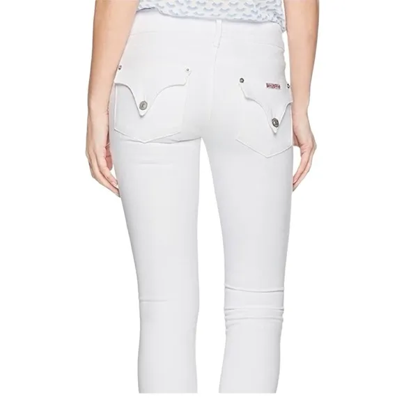 Hudson Collin Flap Skinny White Jean Size 26