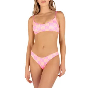 Hurley Women's Smiley Check Scoop Front Bralette