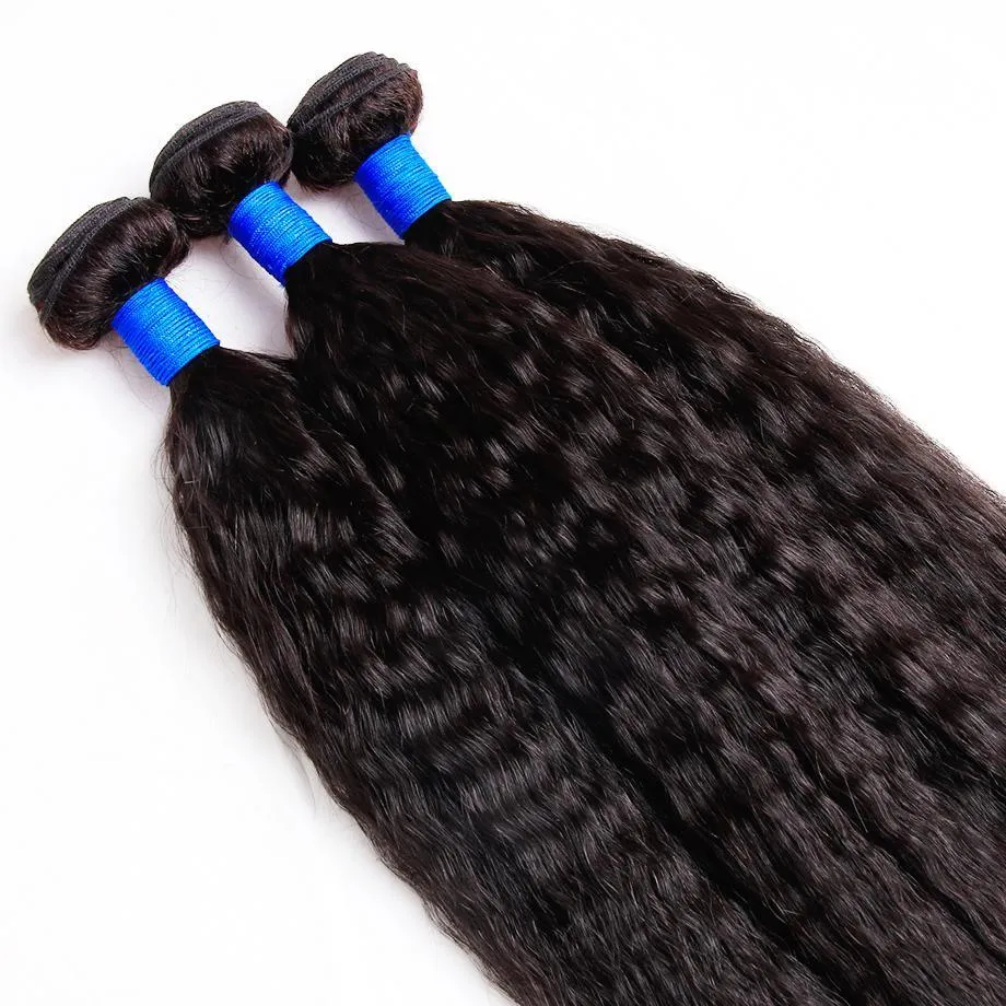 Indian Kinky Straight Bundles With 4×4 Closure 10A Grade 100% Human Remy Hair MYLOCKME