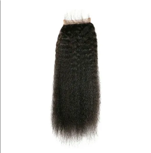 Indian Kinky Straight Bundles With 4×4 Closure 10A Grade 100% Human Remy Hair MYLOCKME