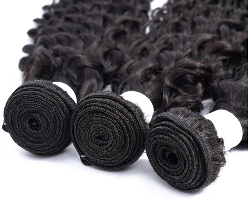 Indian Water Wave Bundles With 4×4 Closure 10A Grade 100% Human Remy Hair MYLOCKME