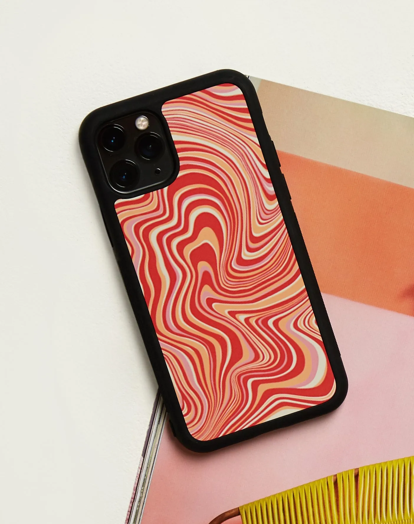 Iphone Case in 70's Ripple in Tangerine