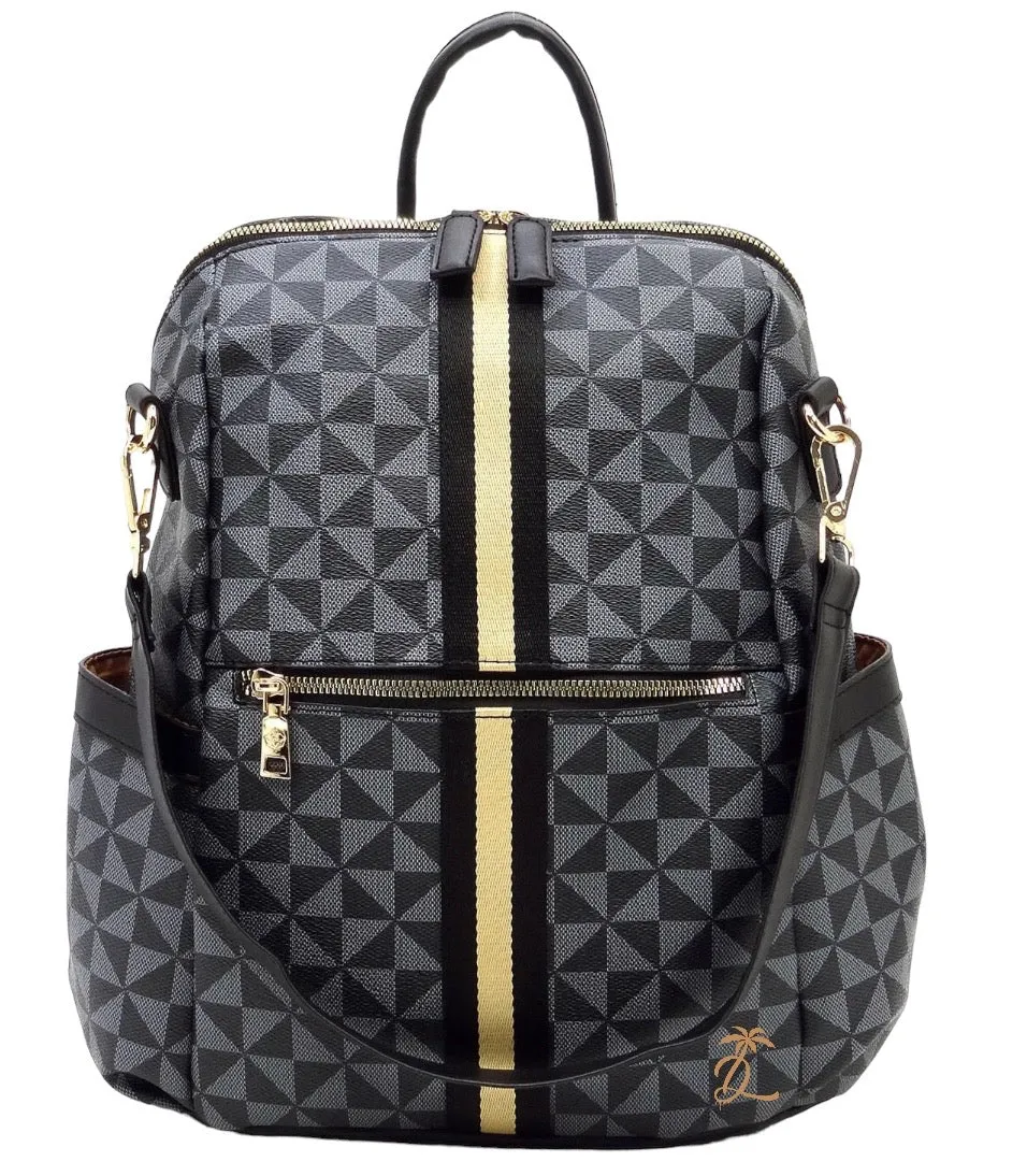 Island Drip Manulua Striped Convertible Backpack