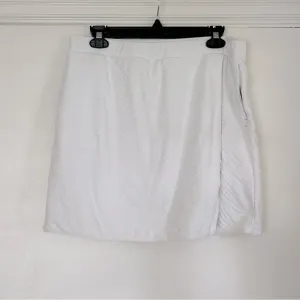 J. McLaughlin White Textured Catalina Tennis Faux Wrap Skort L