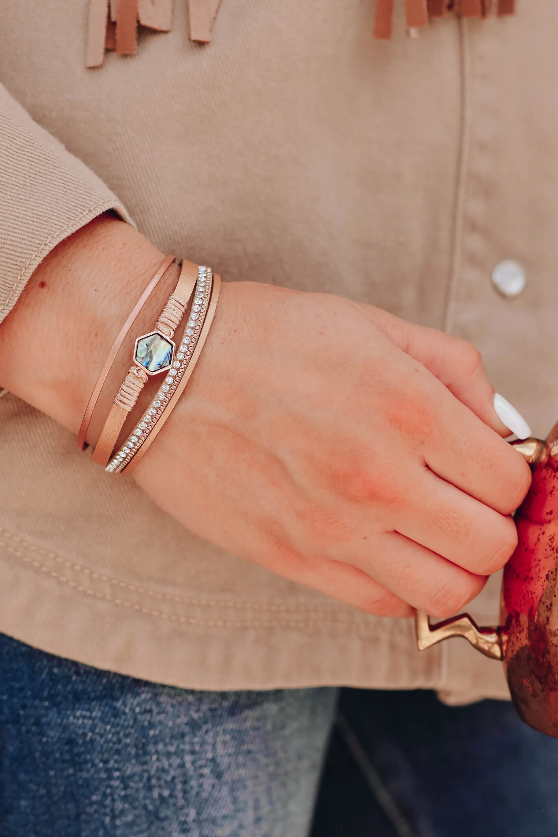 Jayde Multi Strand Leather Bracelet