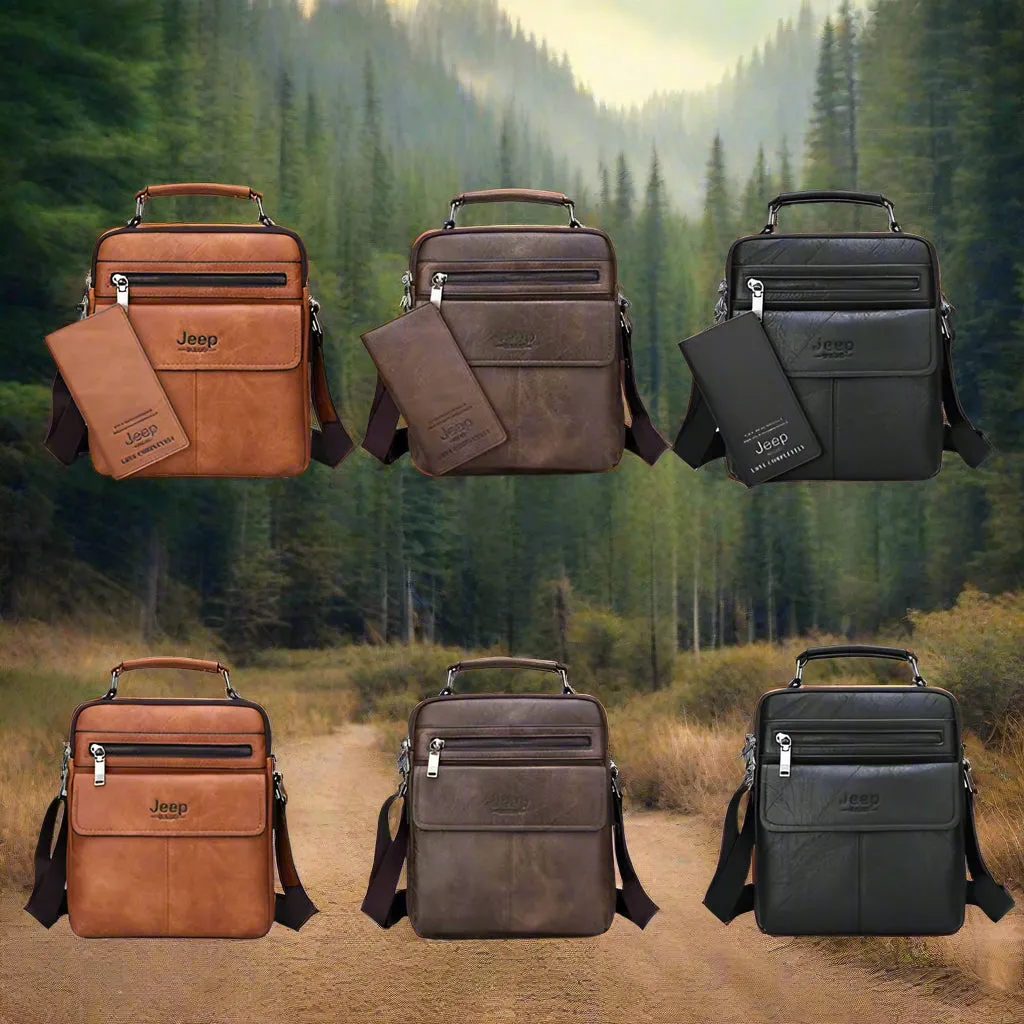 JEEP Men’s Crossbody Shoulder Bag – Rugged Sophistication Meets Functionality