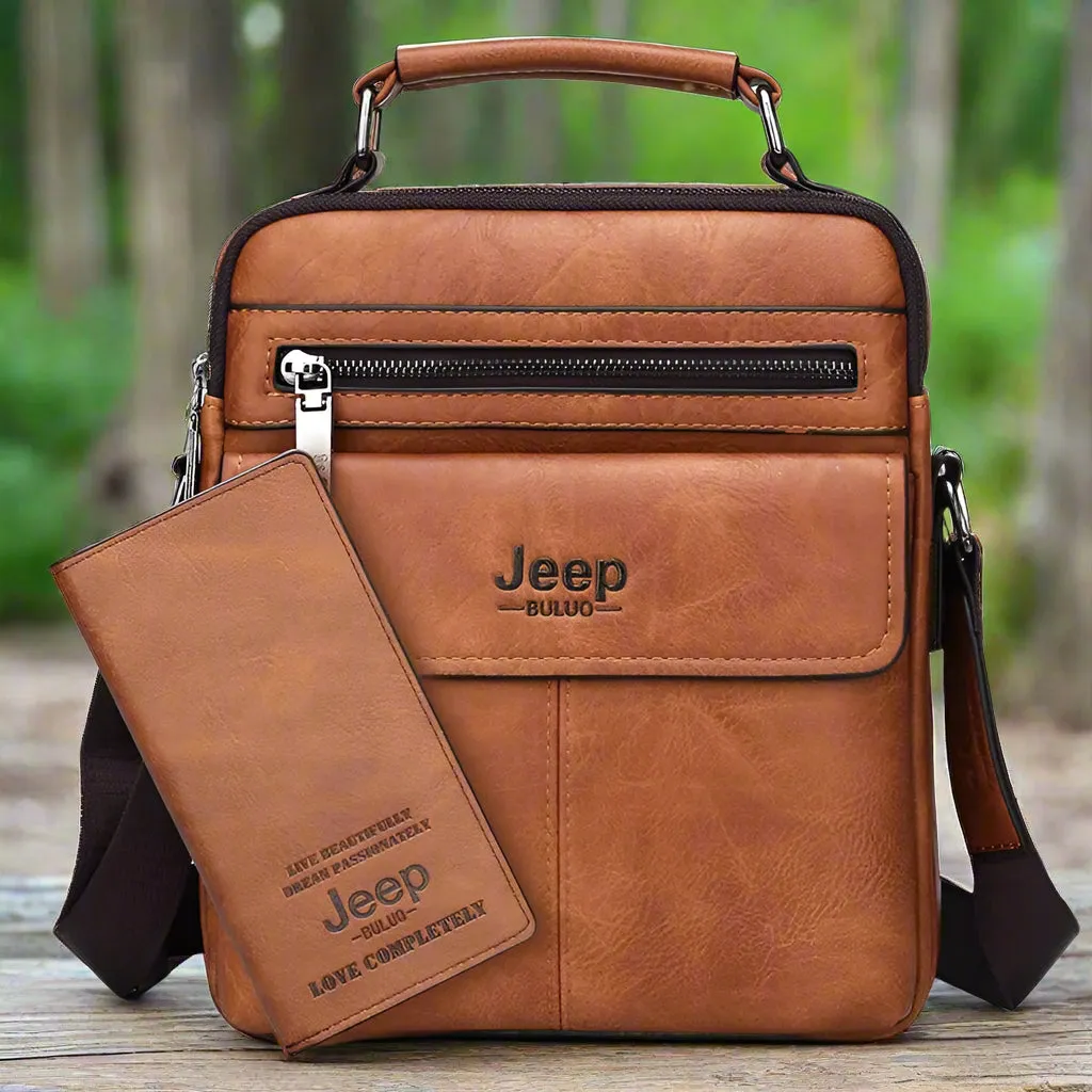 JEEP Men’s Crossbody Shoulder Bag – Rugged Sophistication Meets Functionality