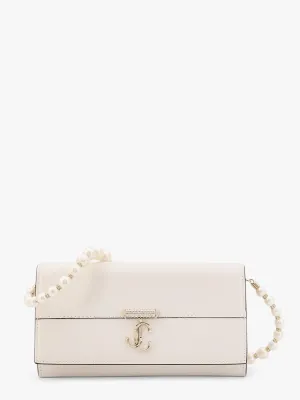 Jimmy Choo Avenue Leather Shoulder Bag With Frontal Monogram