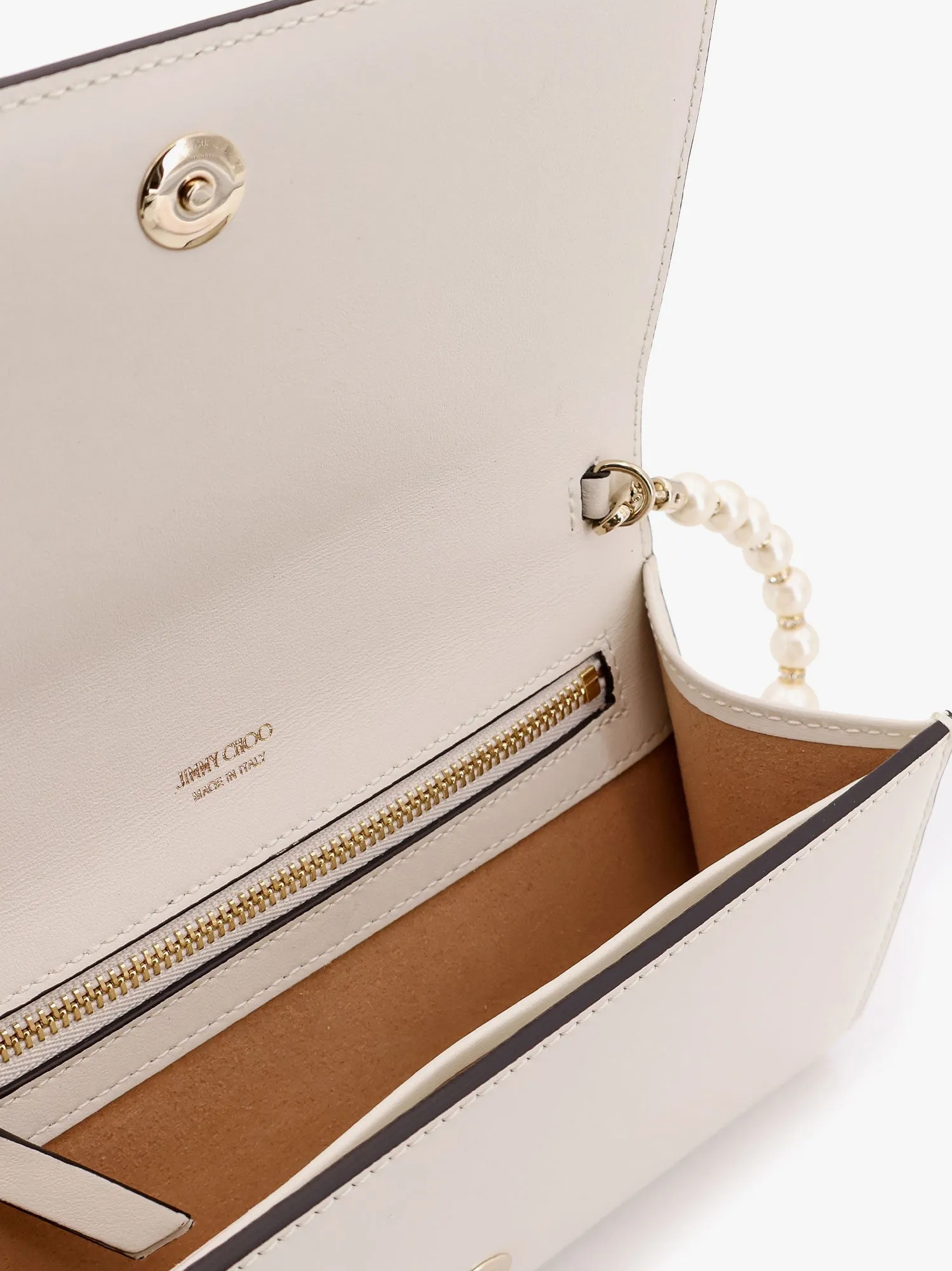 Jimmy Choo Avenue Leather Shoulder Bag With Frontal Monogram
