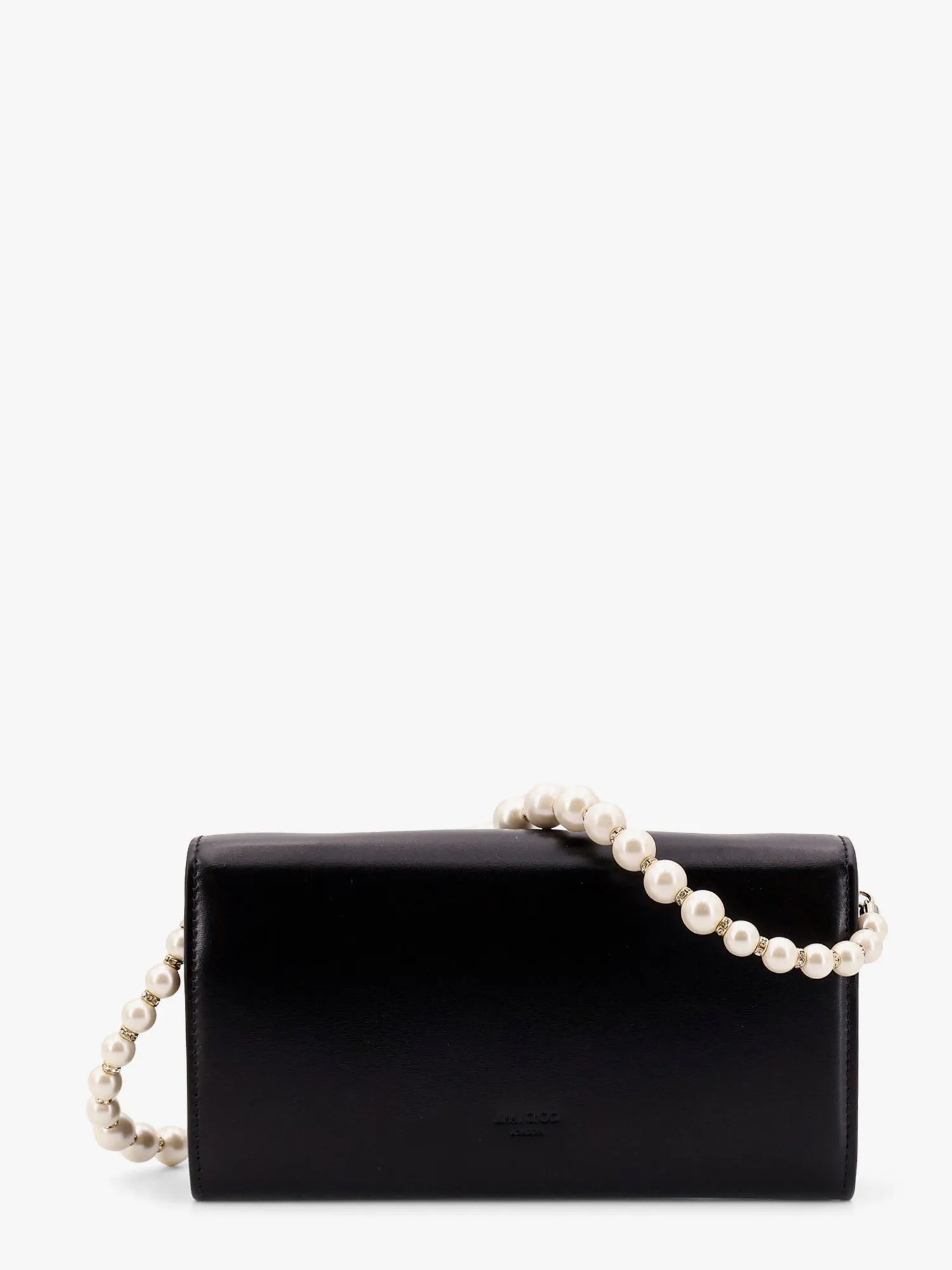 Jimmy Choo Avenue Leather Shoulder Bag With Frontal Monogram