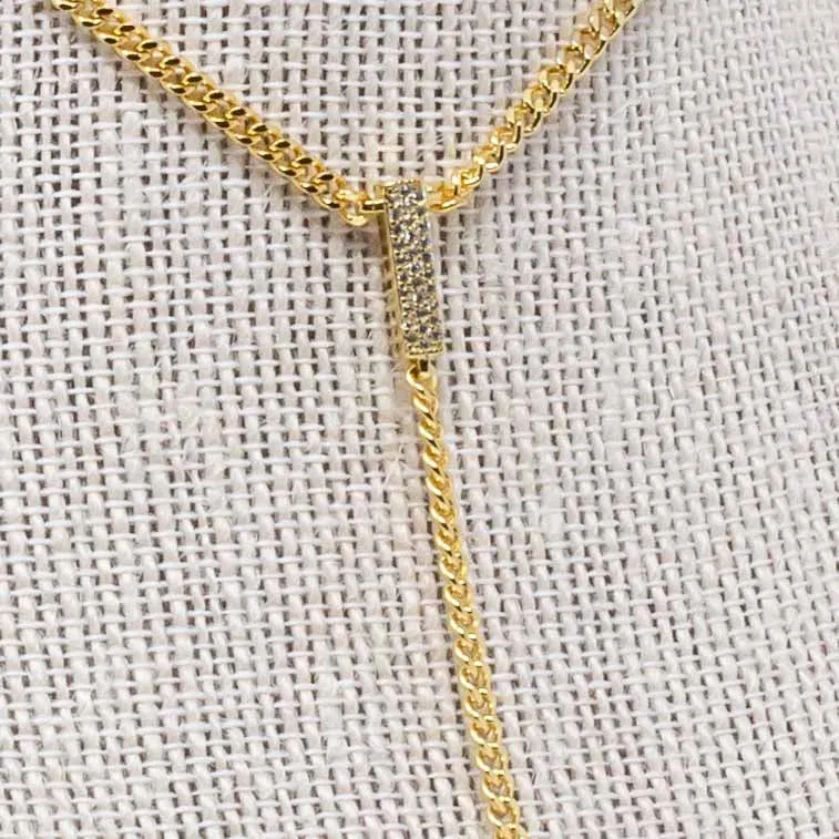 Juju Pave Lariat *gold   silver*