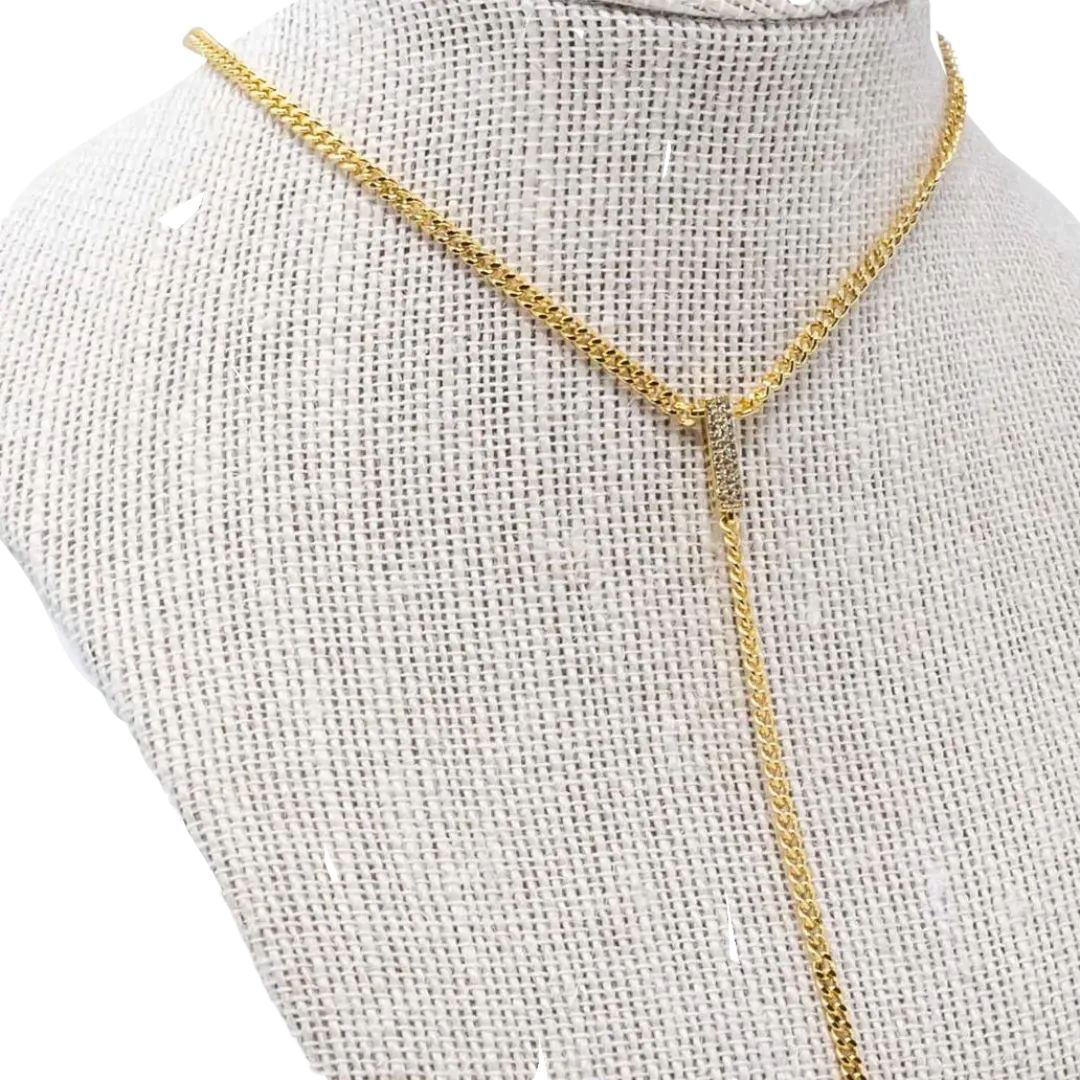 Juju Pave Lariat *gold   silver*