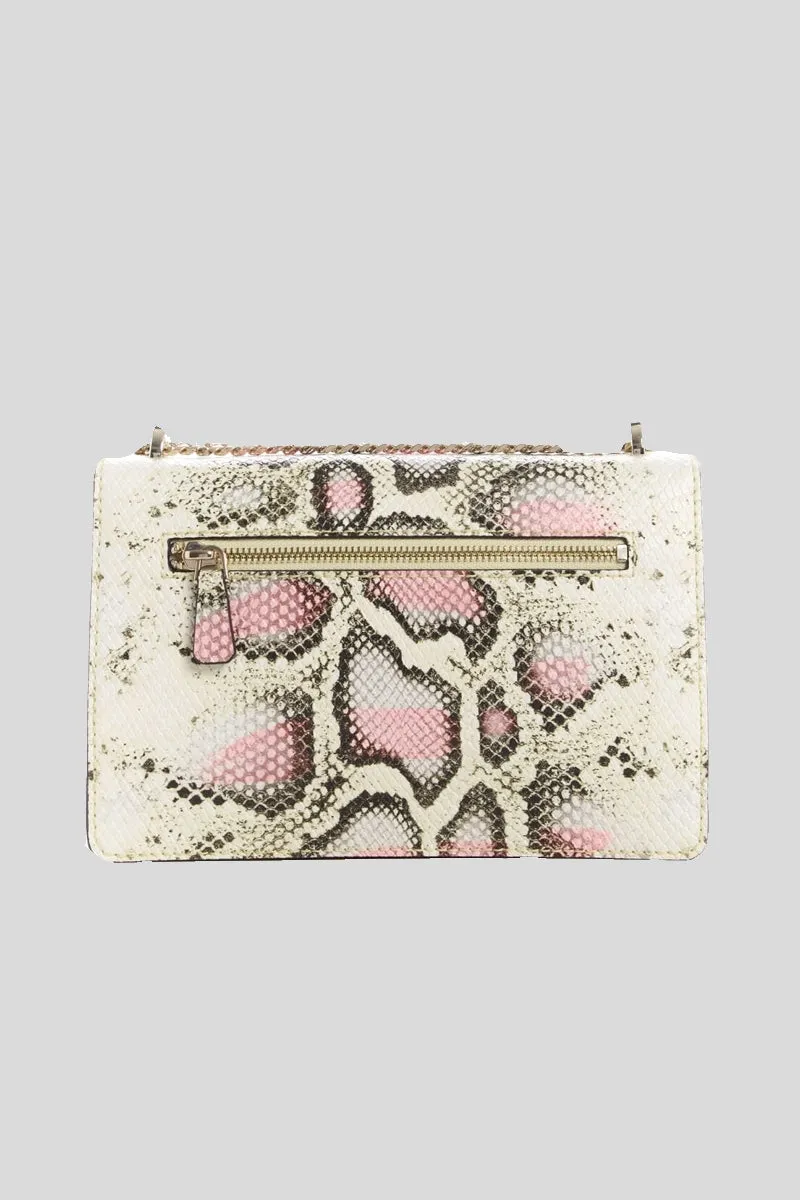 Katey Convertible Xbody Flap - Yellow Python