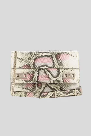 Katey Convertible Xbody Flap - Yellow Python