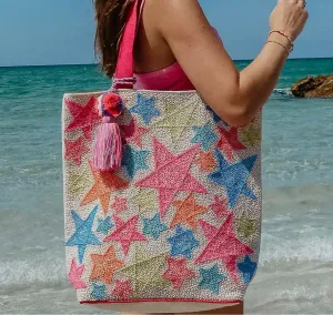 KDC-TB-8961 STAR BEADED TOTE