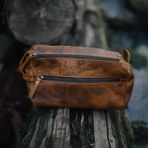 Kodiak Leather Toiletry Bag