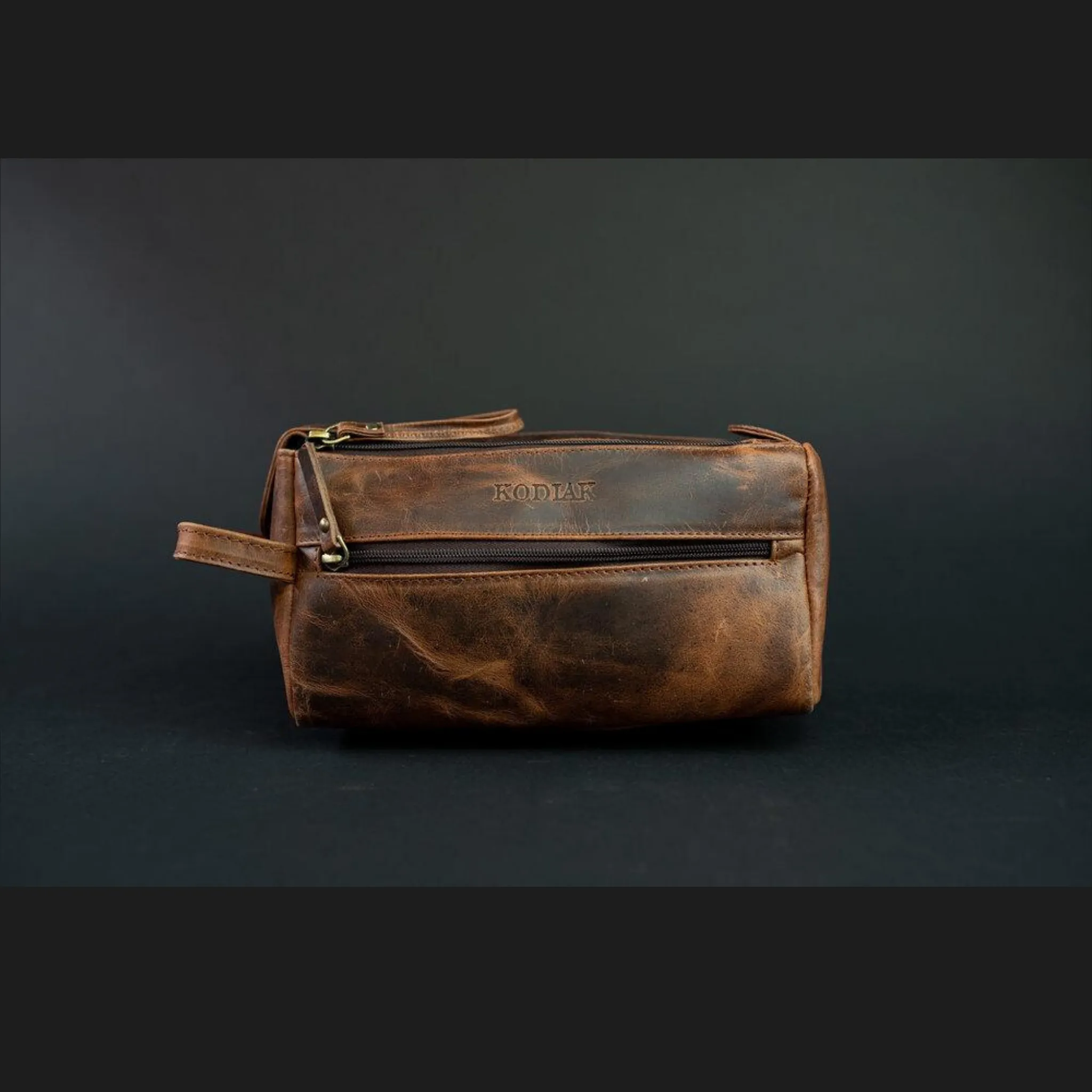 Kodiak Leather Toiletry Bag