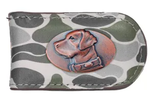 Lab Men's Old School Camo Leather Money Clip.
