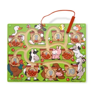 Labirint magnetic din lemn pentru numărat, Melissa & Doug 