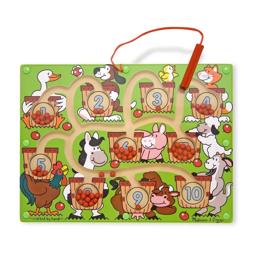 Labirint magnetic din lemn pentru numărat, Melissa & Doug 