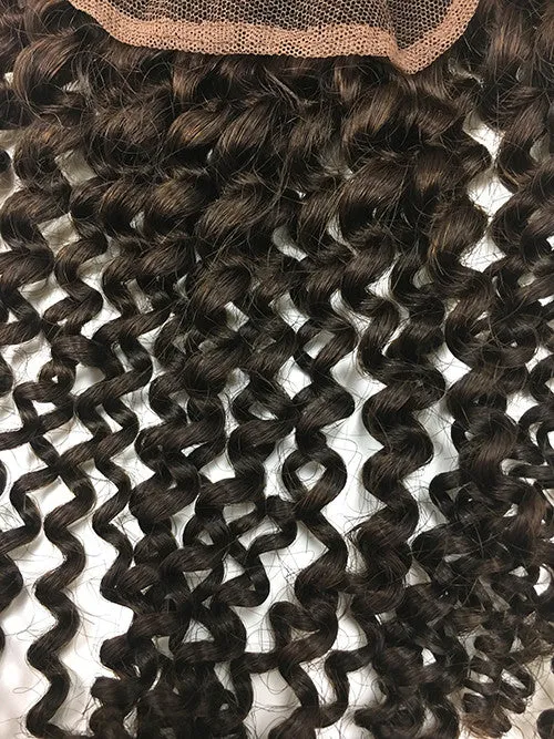 Lace Front Closure 4x4" with Kinky Curly Hair 16"