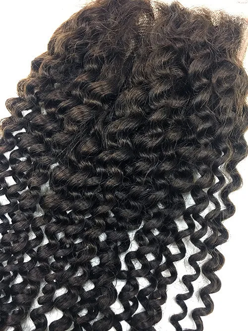 Lace Front Closure 4x4" with Kinky Curly Hair 16"