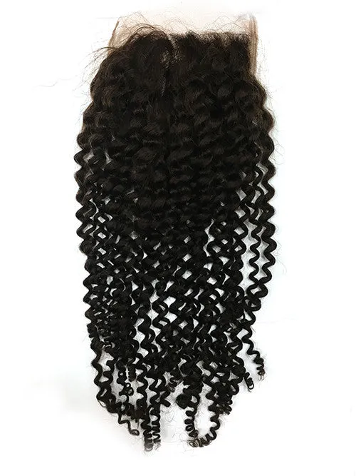 Lace Front Closure 4x4" with Kinky Curly Hair 16"