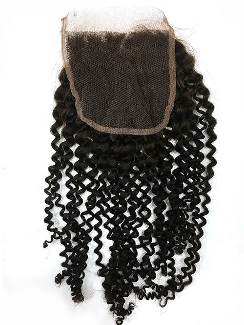 Lace Front Closure 4x4" with Kinky Curly Hair 16"