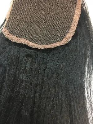 Lace Front Closure 4x4" with Kinky Straight Hair 16"