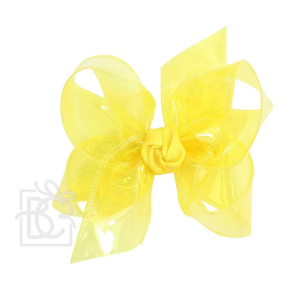 Large Waterproof Double Knot Hair Bow on Clippie