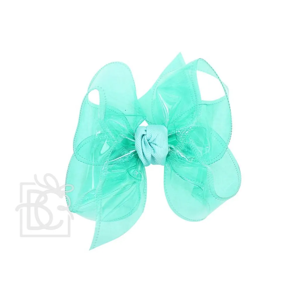 Large Waterproof Double Knot Hair Bow on Clippie