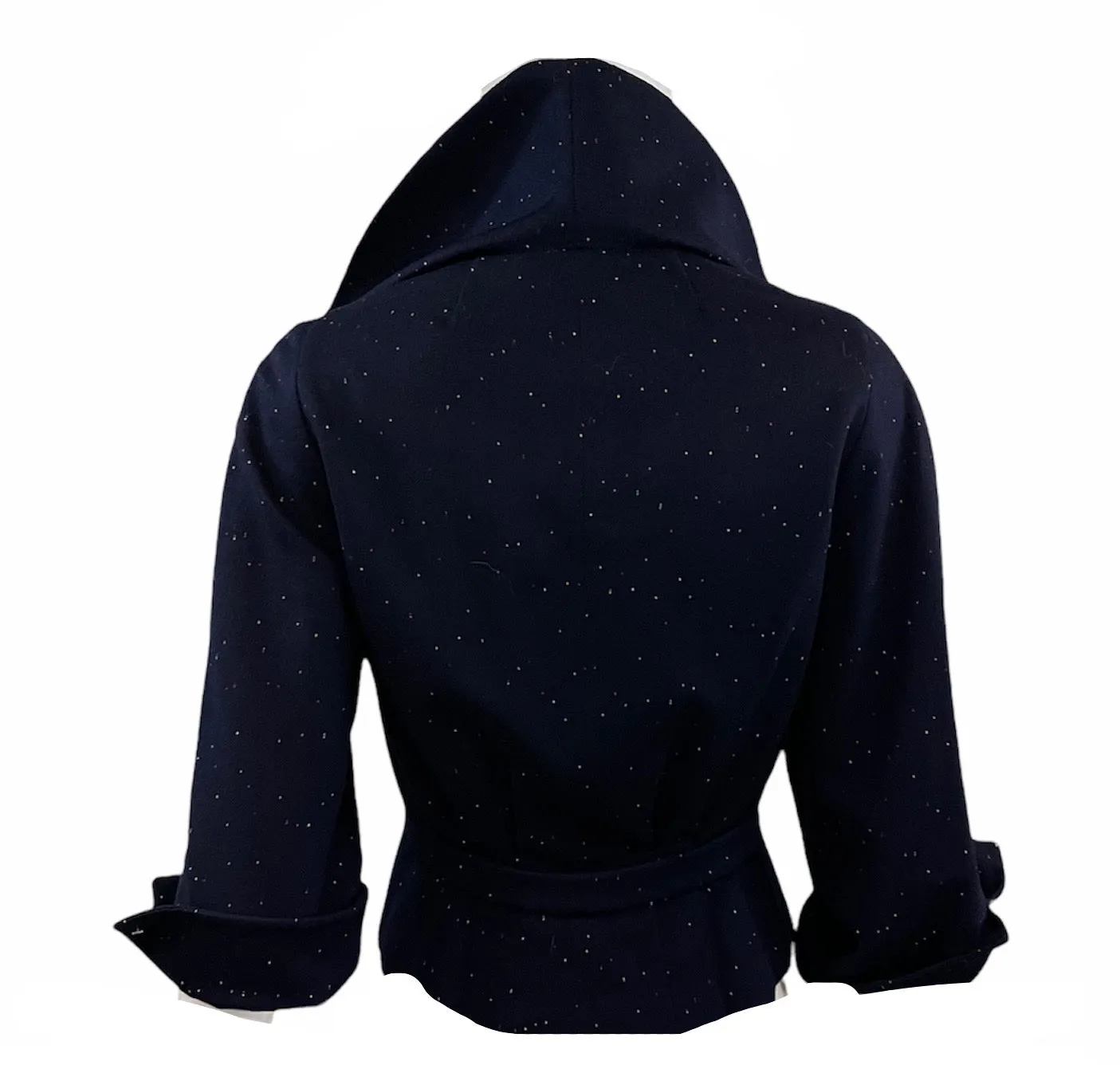 Lilli Ann 50s Blue Wool Rainbow Speckled Jacket