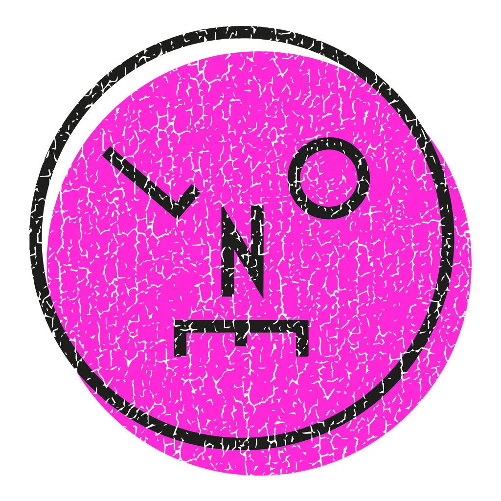 LNOE Circle Logo Distressed Pink Cotton Tote Bag