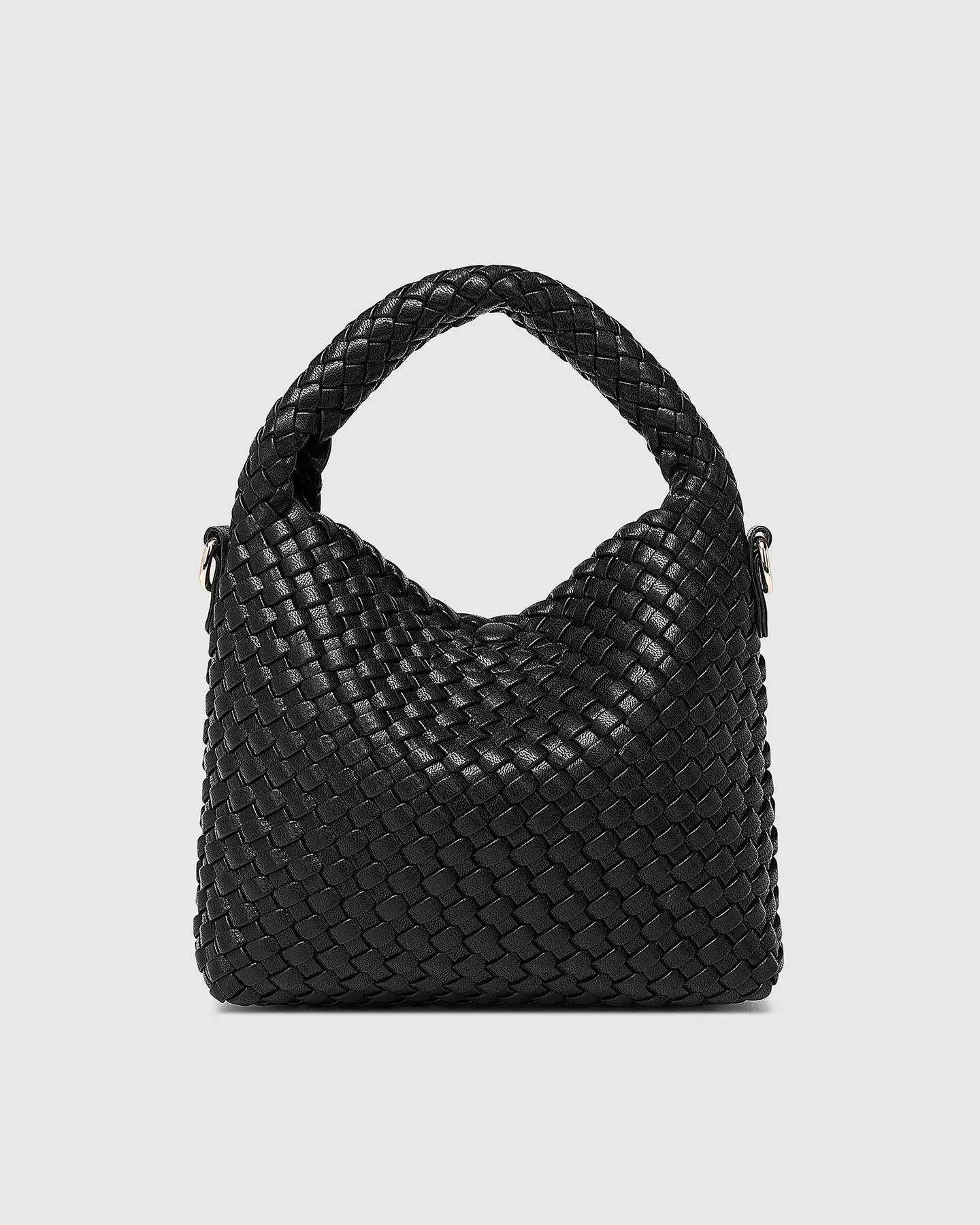 LOUENHIDE Gabby Mini Woven Shoulder Bag - Black