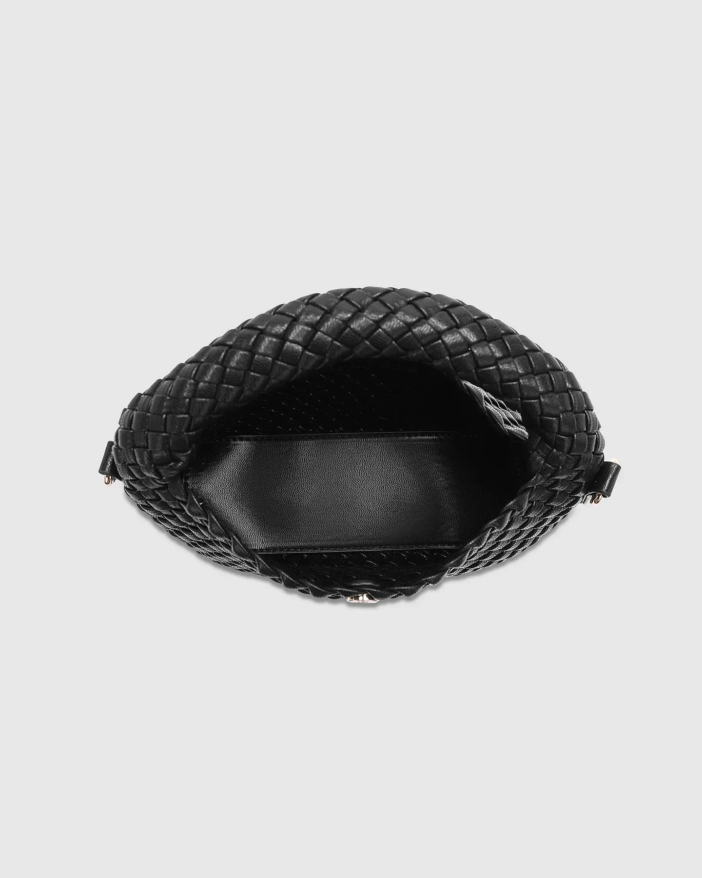 LOUENHIDE Gabby Mini Woven Shoulder Bag - Black