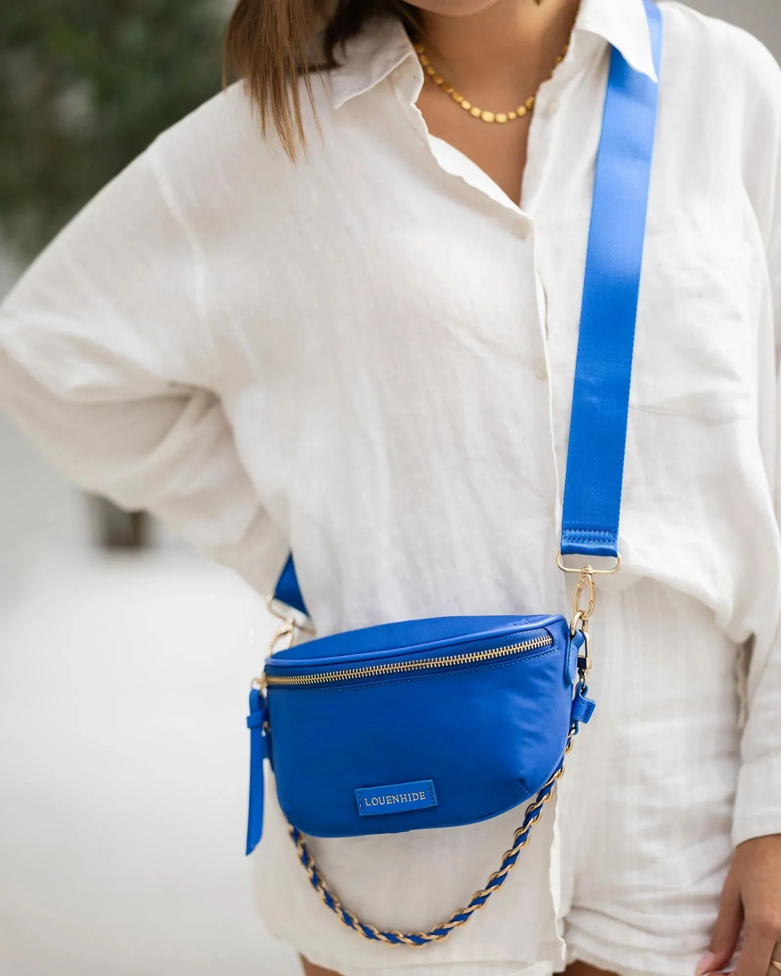 LOUENHIDE Halsey Nylon Sling Bag - Blue