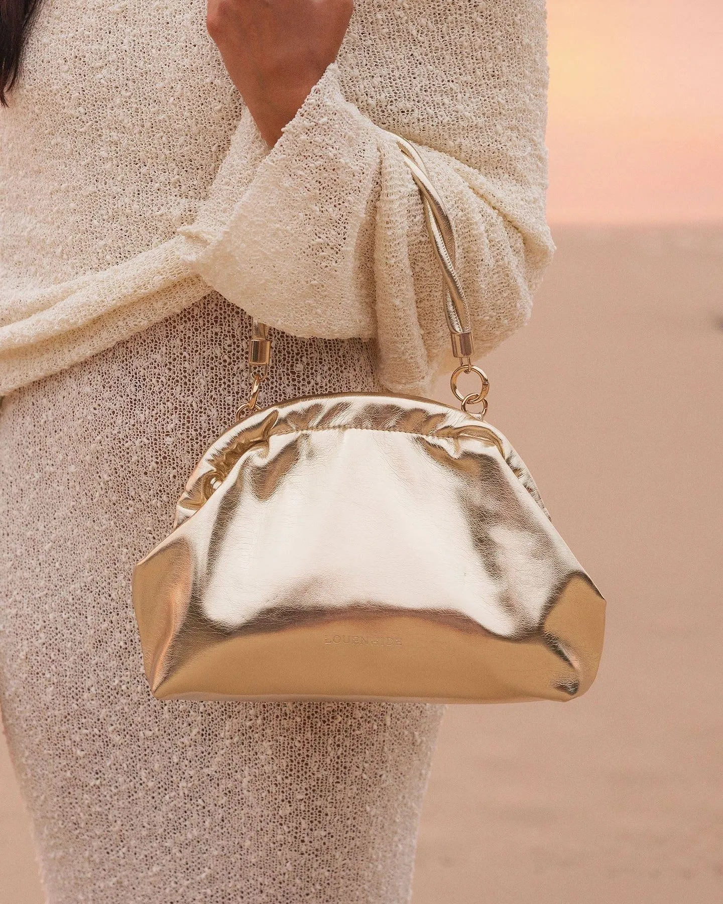 LOUENHIDE Lotus Clutch - Gold