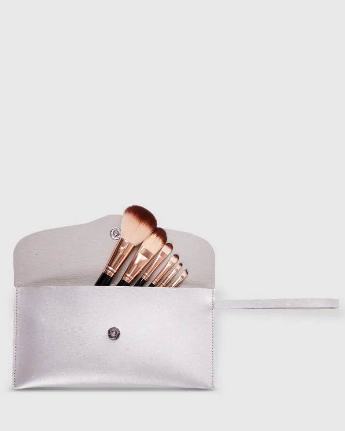 LOUENHIDE Makeup Brush set - Silver