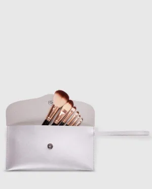 LOUENHIDE Makeup Brush set - Silver
