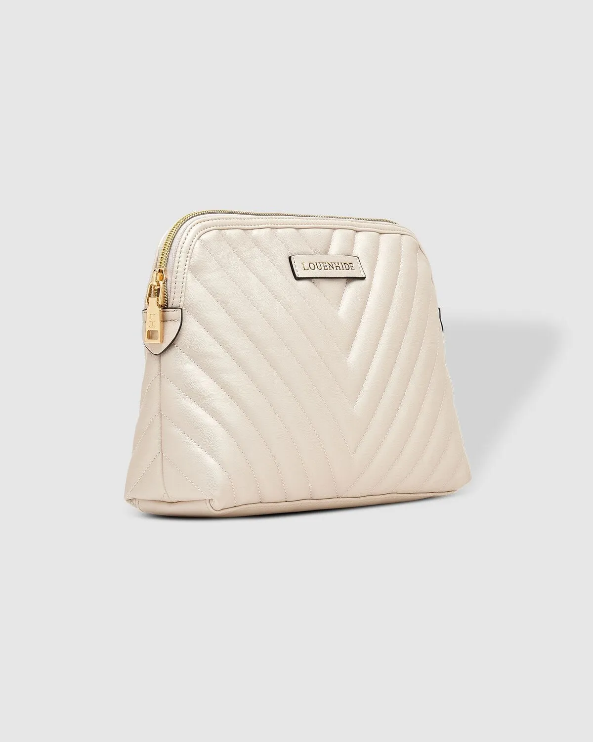 LOUENHIDE Positano Cosmetic Case - Pearl White