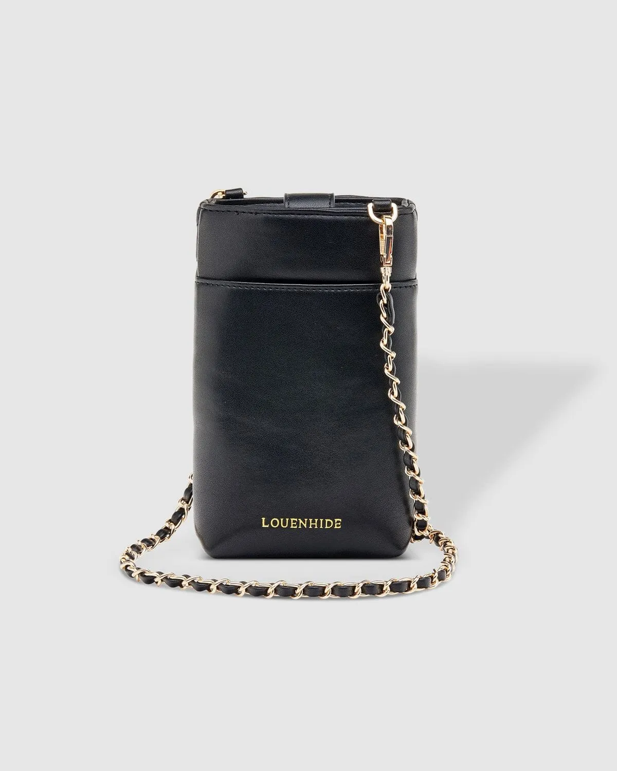 LOUENHIDE Vera Quilted Phone Crossbody Bag - Black