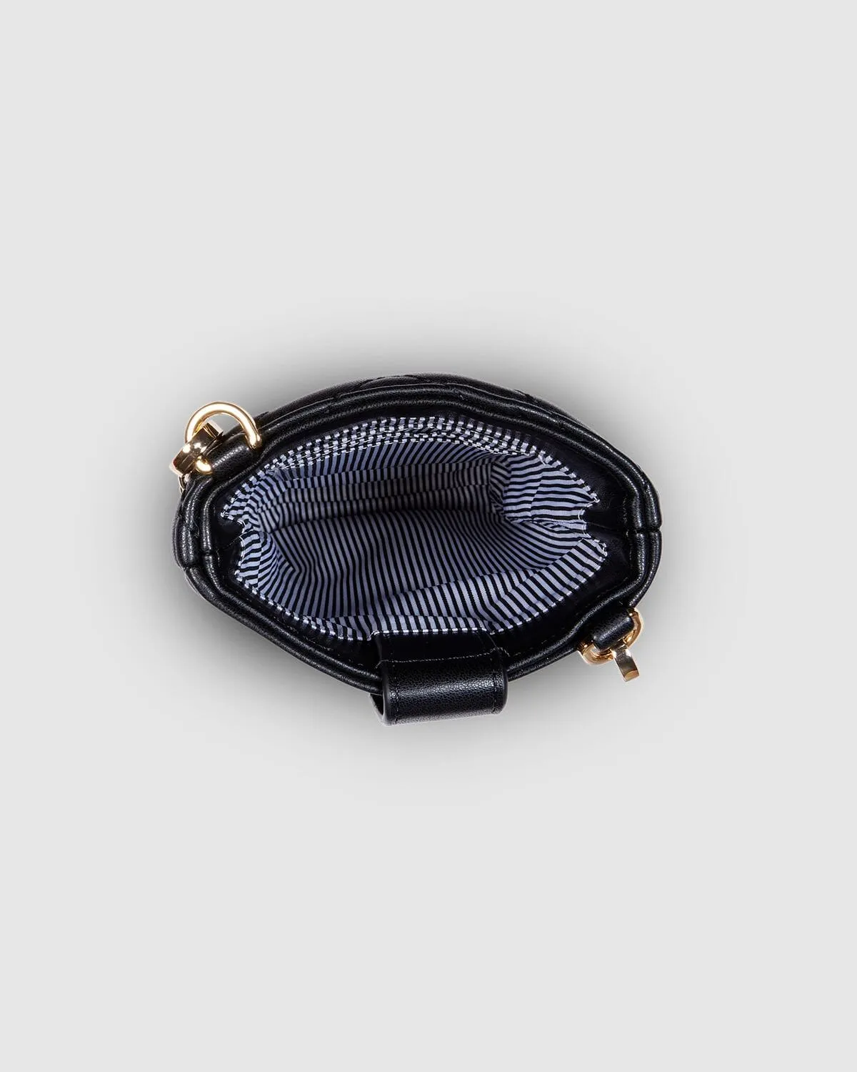 LOUENHIDE Vera Quilted Phone Crossbody Bag - Black
