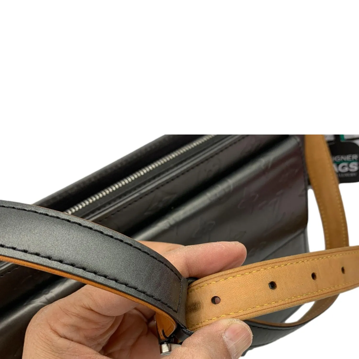 LOUIS VUITTON Alston Monogram Mat Shoulder Bag Black